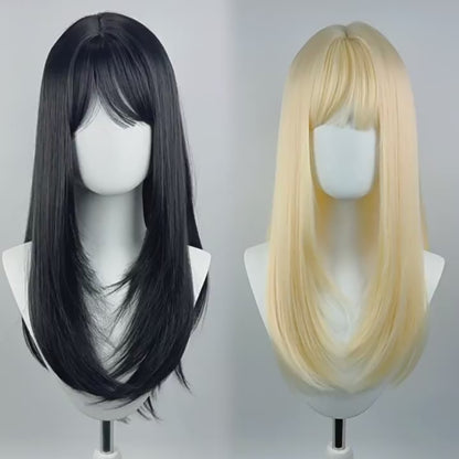 Long Straight Wig with Bangs – Multi-Color Options