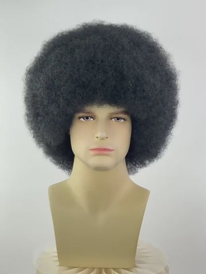 Men's Afro Kinky Curly Wig – 4 Colors Available